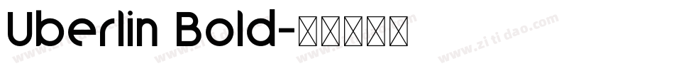 Uberlin Bold字体转换